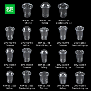 Logo personalizzato 98mm Dia. Trasparente monouso per animali domestici tazza di plastica <span class=keywords><strong>con</strong></span> coperchio 12 14 16 18 20 24oz per bevande fredde per feste - Product Image 6