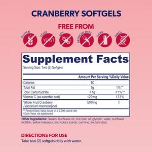 Complément de canneberge à base de poudre de canneberge entière concentrée, favorise la santé des voies urinaires, gélules de canneberge - Product Image 3