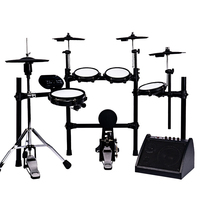 Batería Electrónica Plegable con Software de Enseñanza, Compatible con USB MIDI, para Principiantes y Práctica en Escenario