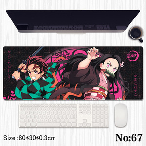 80*30*0.3CM clavier personnalisé taille démon Kamado <span class=keywords><strong>Nezuko</strong></span> Kanroji Mitsuri Tanjirou Kochou Shinobu Slayer Anime tapis de souris de jeu - Product Image 2