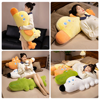 Services de personnalisation OEM : Coussin animal à rayures longues, Peluche renard, Conception de broderie, Figurine mascotte de marque