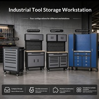 Armoire à outils combinée pour réparation automobile, panneau suspendu pour concessionnaires 4S, chariot à outils mobile épaissi à 7 tiroirs HS-207 grande capacité