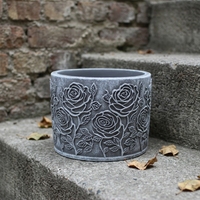 Vente directe usine : Support de jardin classique en ciment pour pot de fleurs, jardinière décorative pour plantes artificielles, idéal pour l'entretien des jardins et les décorations de fêtes.