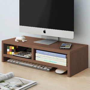 Desktop <b>Computer</b> Riser Stand 3 Tier Wood Monitor Stand Office <b>Desk</b> Organizer Storage Rack Height Adjustable Workspace Solution - Product Image 1