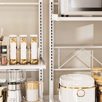 Nouveau support de micro-ondes réglable en hauteur, étagère de comptoir à 2 niveaux en métal, organisateur de comptoir de cuisine, étagère de pâtissier, étagère pour micro-ondes