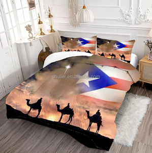 Thiết kế mới 3D in puerto Rico thoải mái Bộ thiết kế giường ba người đàn ông khôn ngoan Comforter Bộ 3D giường thiết lập - Product Image 2