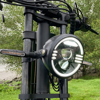 Bicicleta Eléctrica Híbrida Coswheel de 1500W con Batería de 15ah/20ah/25ah, Color Negro