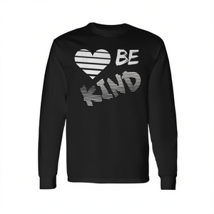 Maglietta a Maniche Lunghe 'Be Kind' con Design a Cuore, Abbigliamento Promozionale - Product Image 2