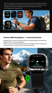 C32 Pro <b>Smart</b> Watch 2.02 Inch GPS Outdoor Sports Rugged Smartwatch Waterproof 100+ Modes Heart Rate SpO2 BT Call Fitness Tracker - Product Image 5