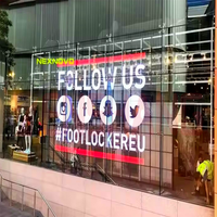 Panneau mural vidéo en verre à rideau de glace P2.6 P3.91, fenêtre transparente, publicité en magasin, écran LED en maille transparente, écran LED transparent
