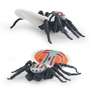 Modelli di insetti e animali per esportazione transfrontaliera Xinhen, <span class=keywords><strong>ragni</strong></span> <span class=keywords><strong>saltatori</strong></span> rosso-blu, pavone, a strisce orizzontali - Product Image 5