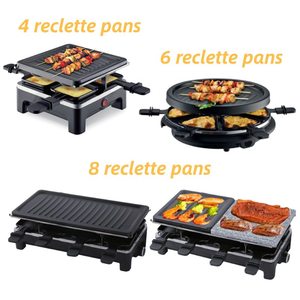 Barbecue 4 6 8 personnes casseroles électrique rond carré <span class=keywords><strong>Raclette</strong></span> Grill antiadhésif Surface de cuisson intérieur ménage <span class=keywords><strong>Raclette</strong></span> Grill - Product Image 3