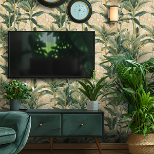 วอลเปเปอร์ตกแต่งกระเบื้องมีกาวในตัวสติกเกอร์รูปต้นกล้วย3D โลโก้ตามสั่ง - Product Image 5