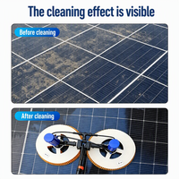 Machine de nettoyage de panneaux photovoltaïques à double tête, brosse de nettoyage automatique de panneaux solaires à haute efficacité