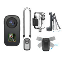 Caméra miniature H1 1080P WiFi avec double écran IPS de 1,3 pouce + 0,85 pouce, MicroSD, grand angle 120°, selfies, étanche 30m, fixation magnétique
