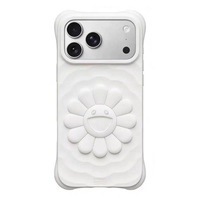 Coque de téléphone en silicone 3D IMD tournesol haut de gamme personnalisée en usine pour iPhone 16 17 18 Pro Max, coque de protection mobile antichoc intégrale