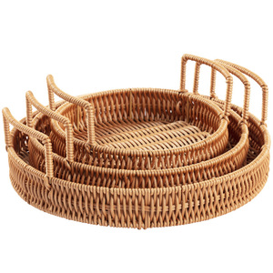 Cesto in <span class=keywords><strong>legno</strong></span> per le vacanze in <span class=keywords><strong>legno</strong></span> e Rattan cesto per la casa cucina di frutta e verdura cestino per il pane con manico - Product Image 2