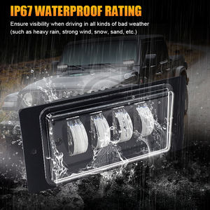 Proyector LED de Ojos de Ángel amarillo, luces antiniebla para <span class=keywords><strong>LADA</strong></span> <span class=keywords><strong>NIVA</strong></span>, faros LED cuadrados, accesorios para coche, nueva condición Para Auto <span class=keywords><strong>Lada</strong></span> - Product Image 4