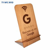 Carte NFC en bois étanche avec logo personnalisé, étiquette de retour d'information sans contact pour hôtel, restaurant, commerce de détail