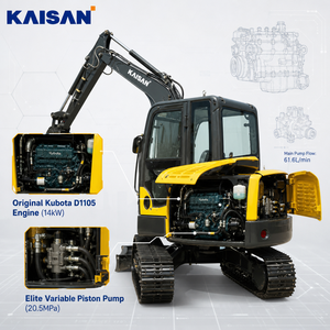 Mini-<span class=keywords><strong>pelle</strong></span> excavatrice avec moteur Kubota, 5/6 <span class=keywords><strong>tonnes</strong></span>, norme EPA Tier 4, livraison gratuite, avec tête de broyeur - Product Image 3