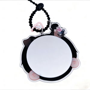 Custom Anime Style Keychains Plastic <b>Acrylic</b> <b>Mirror</b> Pendant with Sliding Cover Keychain - Product Image 2