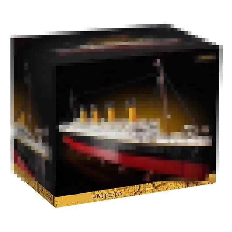 9090pcs Movie Titanic tàu du lịch lớn tàu tàu hơi nước mô hình Jumbo tự làm lắp ráp gạch xây dựng đồ chơi khối xây dựng bộ