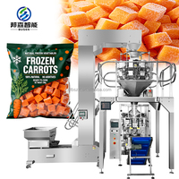 Machine d'emballage verticale automatique BunSen pour morceaux de carotte et amandes, pour sachets/sacs de qualité alimentaire, avec scellage latéral arrière du col