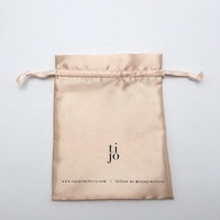 Sac à Cordon en Satin Doré Personnalisé pour Bijoux, Idéal pour Boucles d'Oreilles et Bagues en Gros