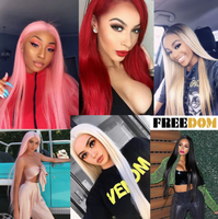 Perruque Lace Front Wig transparente brésilienne Remy, cheveux humains, 30 40 pouces, couleur d'insecte, perruque lisse, pre-plucked, perruque de cheveux humains bruts, vendeur