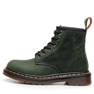 Color <b>Leather</b> Ankle Boots Round Toe Lace-Up Rubber Outsole EVA Midsole Boot Style All Seasons Wholesale - Product Image 5