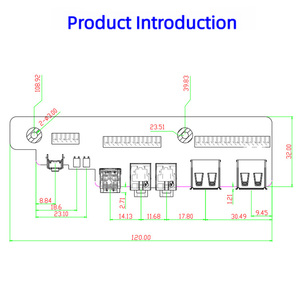 Câble de panneau frontal I/O en cuivre pur pour boîtier d'ordinateur avec USB 3.0 Type-C, USB 2.0 et audio HD, adaptateur de montage en baie 5,25 pouces pour boîtiers ATX - Product Image 2