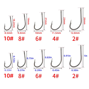 Hameçons de pêche à la carpe <span class=keywords><strong>Hirisi</strong></span> B8017, acier inoxydable à haute teneur en carbone, hameçons à barbe, hameçons à poisson - Product Image 6
