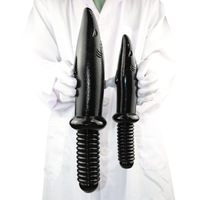 Masturbateur anal portable à texture chrysanthème, unisexe, pour expansion anale, avec poignée style requin, godemiché extra-large