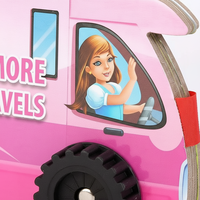Libro de Aprendizaje Temprano con Forma de Autocaravana Rosa con Ruedas para Mayores de 14 Años, Libro de Imágenes de Viajes, Material EVA+Papel, Logotipo Personalizado