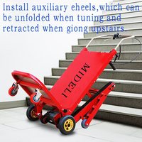 Chariot Électrique Pliable Entièrement Automatique pour Monter et Descendre les Escaliers, Idéal pour Déménagement et Transport de Marchandises sur Plateforme
