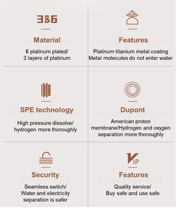 Bouteille d'eau portable intelligente enrichie en hydrogène 5000ppb, générateur d'eau ultra-saturée à ions hydrogène négatifs à haute concentration - Product Image 5