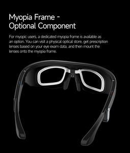 Lunettes de sport intelligentes W640 pour le cyclisme, la conduite en plein air, la course à pied, protection UV400, coupe-vent, lunettes de soleil PC avec caméra 1080P pour enregistrement - Product Image 5