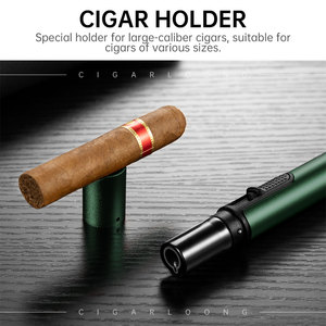 Encendedor de cigarros de aleación de antorcha portátil CIGARLOONG Jet Flame encendedor de cigarrillos con soporte de aguja - Product Image 4