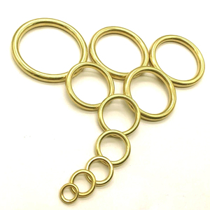 Argola de Latã<span class=keywords><strong>o</strong></span> Sólido 10mm-38mm, Fivela de Metal Sem Costura para Gancho de Bolsa, Acessórios Fortes para Bolsas, Tamanhos 12mm-32mm - Product Image 1