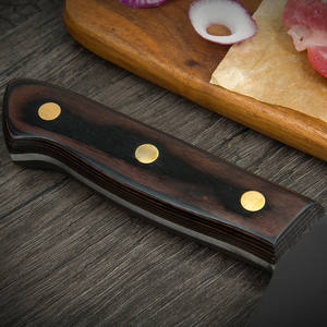 पूर्ण तांग लकड़ी संभाल 4mm मोटी पोल्ट्री हड्डी सब्जी काट उपहार बॉक्स हड्डी क्लीवर सर्बियाई कसाई चाकू के साथ चमड़े म्यान - Product Image 5