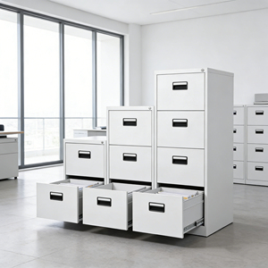 Archivador vertical moderno <span class=keywords><strong>de</strong></span> acero con 4 cajones y cerradura, mueble <span class=keywords><strong>de</strong></span> oficina flexible <span class=keywords><strong>de</strong></span> gran capacidad - Product Image 5