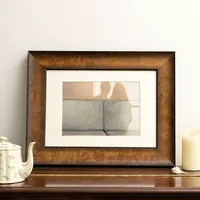 Cadre photo vintage américain créatif à profil profond, en bois rustique biseauté, fait main, écologique, pour la décoration intérieure et l'affichage artistique sur table