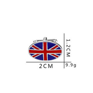 Cadeau de mariage à la mode pour hommes Nouveau <span class=keywords><strong>drapeau</strong></span> britannique Logo Boutons Chemise française Boutons de manchette - Product Image 6