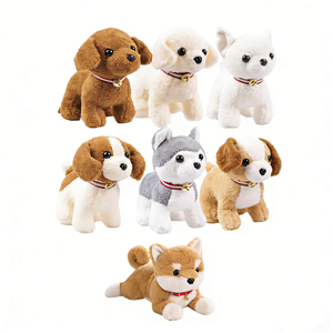 ตุ๊กตาสุนัขน่ารักขนาด 22 ซม. ขนหยิก มีกระดิ่ง ตุ๊กตาชิวาวา ตุ๊กตาสุนัขฟ็อกซ์ฮาวด์ ของเล่นนุ่มสำหรับเด็ก - Product Image 2
