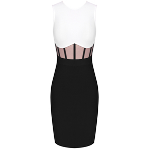 <span class=keywords><strong>2022</strong></span> nueva Alta Calidad blanco y negro sin mangas malla Formal Simple <span class=keywords><strong>noche</strong></span> vendada <span class=keywords><strong>vestidos</strong></span> mujeres Sexy <span class=keywords><strong>para</strong></span> fiesta <span class=keywords><strong>de</strong></span> cóctel - Product Image 5