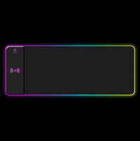 Tapis de souris avec chargeur sans fil 15W, accessoire PC personnalisé avec logo, cadeau promotionnel pour entreprise, configuration de jeu, tapis de charge sans fil