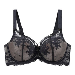 Soutien-gorge <span class=keywords><strong>sexy</strong></span> en dentelle respirant à armatures fines, bonnet 3/4, avec armatures souples, réglable, grandes tailles, pour le commerce transfrontalier Europe-Amérique - Product Image 5