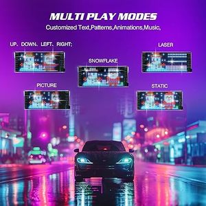 JDM Flexible Portable Scrolling Advertising LED Panel Sign RGB App Control Light Car LED Decoration Lighting <strong>Sticker</strong> - Product Image 2