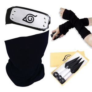 Accessoires de Cosplay Anime Akatsuki Uchiha Sasuke Hatake Kakashi : Gants, Manchette, Mitaine, <span class=keywords><strong>Collier</strong></span>, Bandeau, Masque - Product Image 2