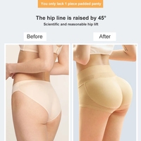 Culotte push-up rembourrée pour femmes Brésil Butt Lifter Shaper Ass Buttocks Hip Pads Invisible Control Panties Briefs Underwear Lingerie